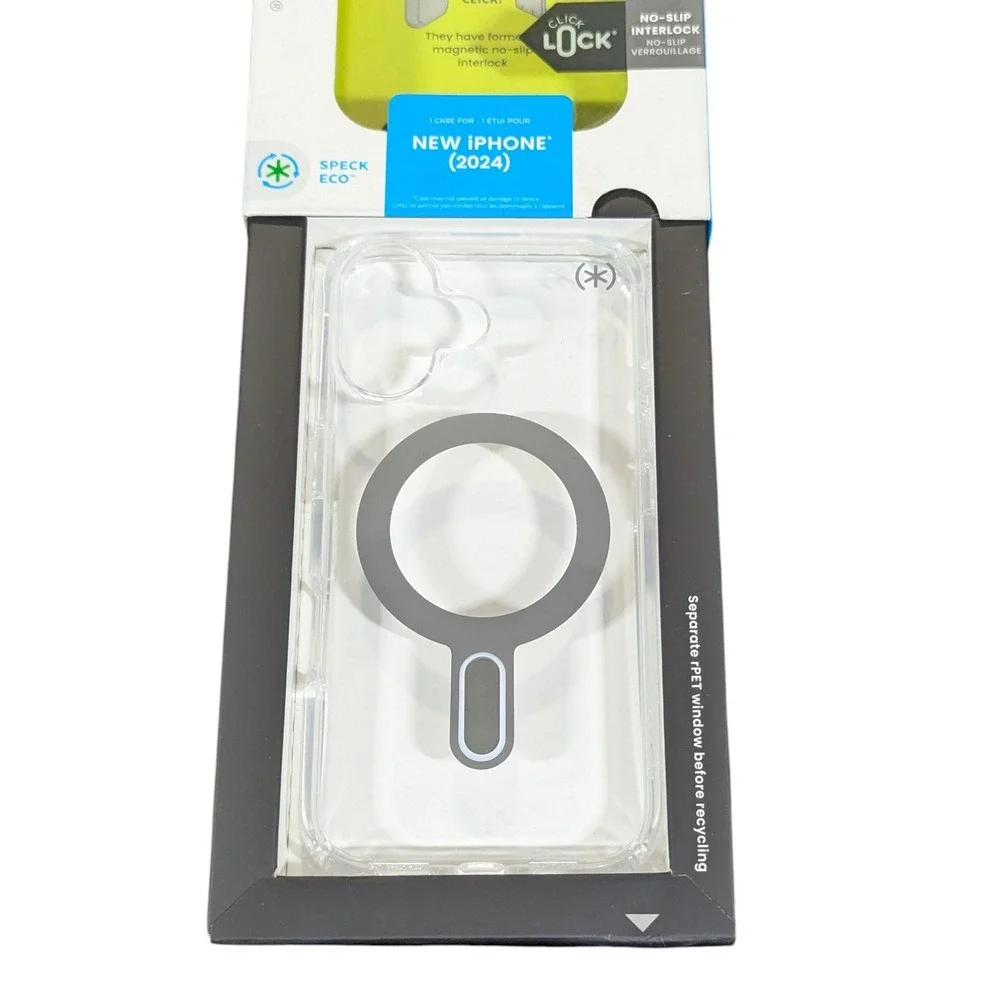 W8U Speck Presidio Perfect-Clear MagSafe w/ ClickLock Case For‎ Apple iPhone 16